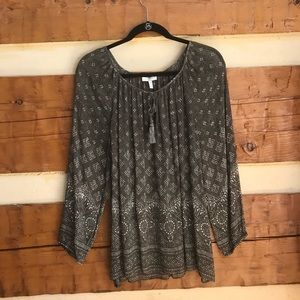 Joie boho silk chiffon top